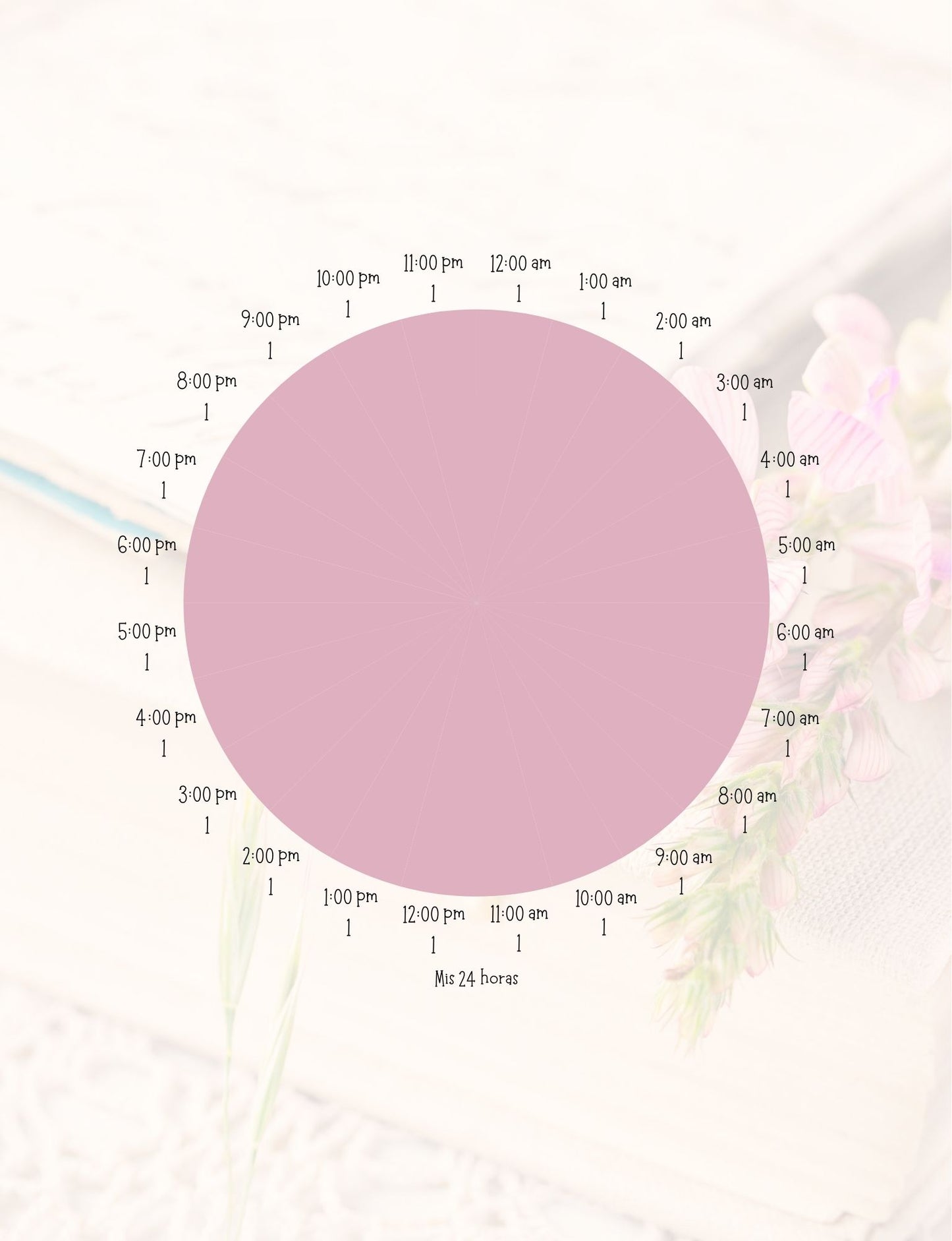 Reloj de Productividad – Plantilla imprimible + editable en Canva