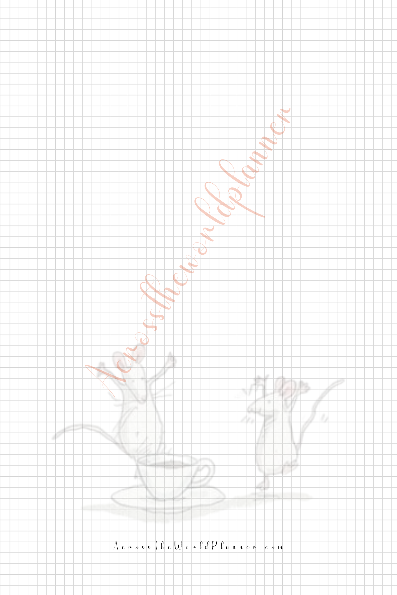 Planner de Animales (Ratones) - Agenda personalizada