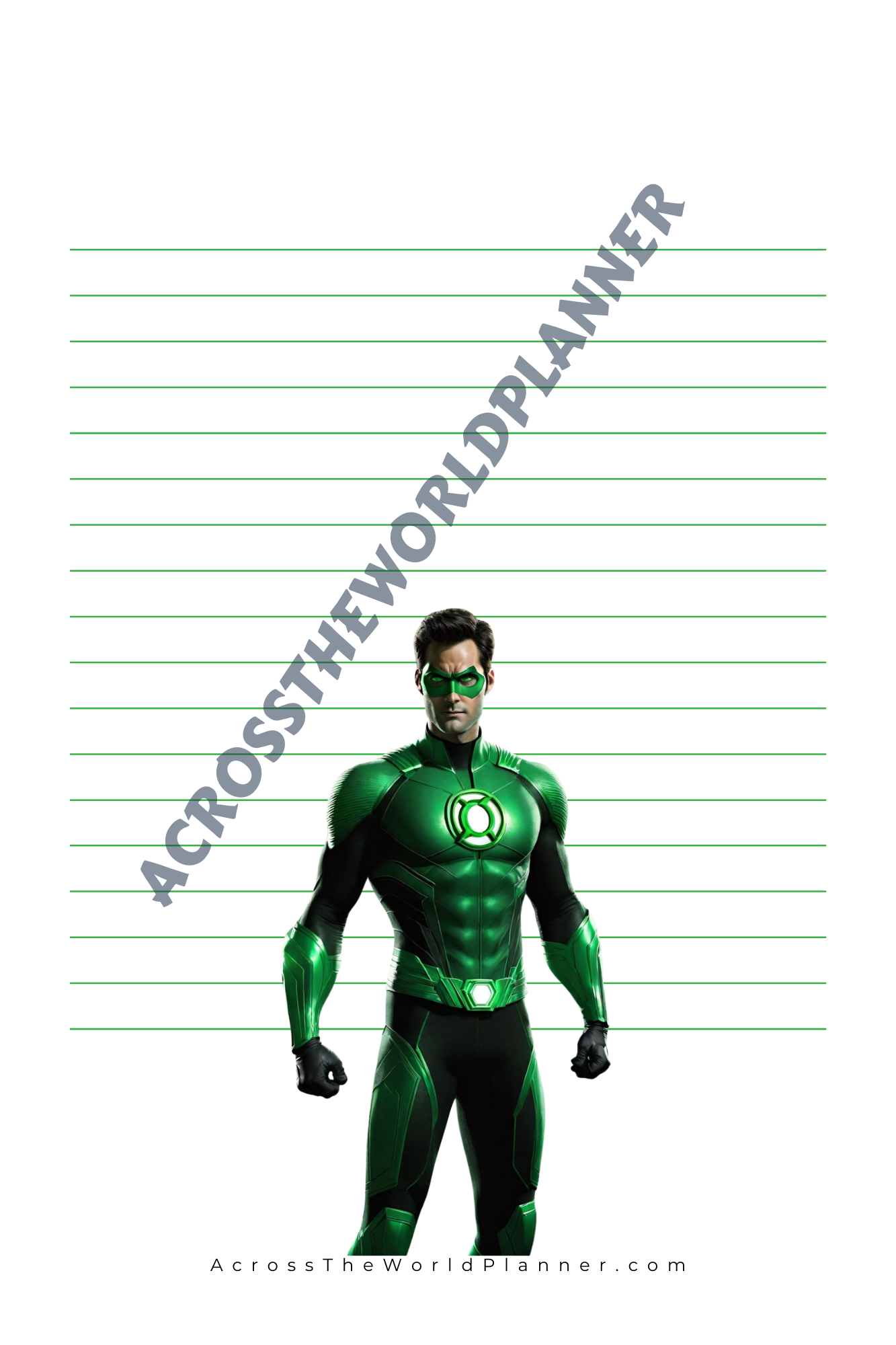 Planner personalizado Super Hérores: Linterna verde