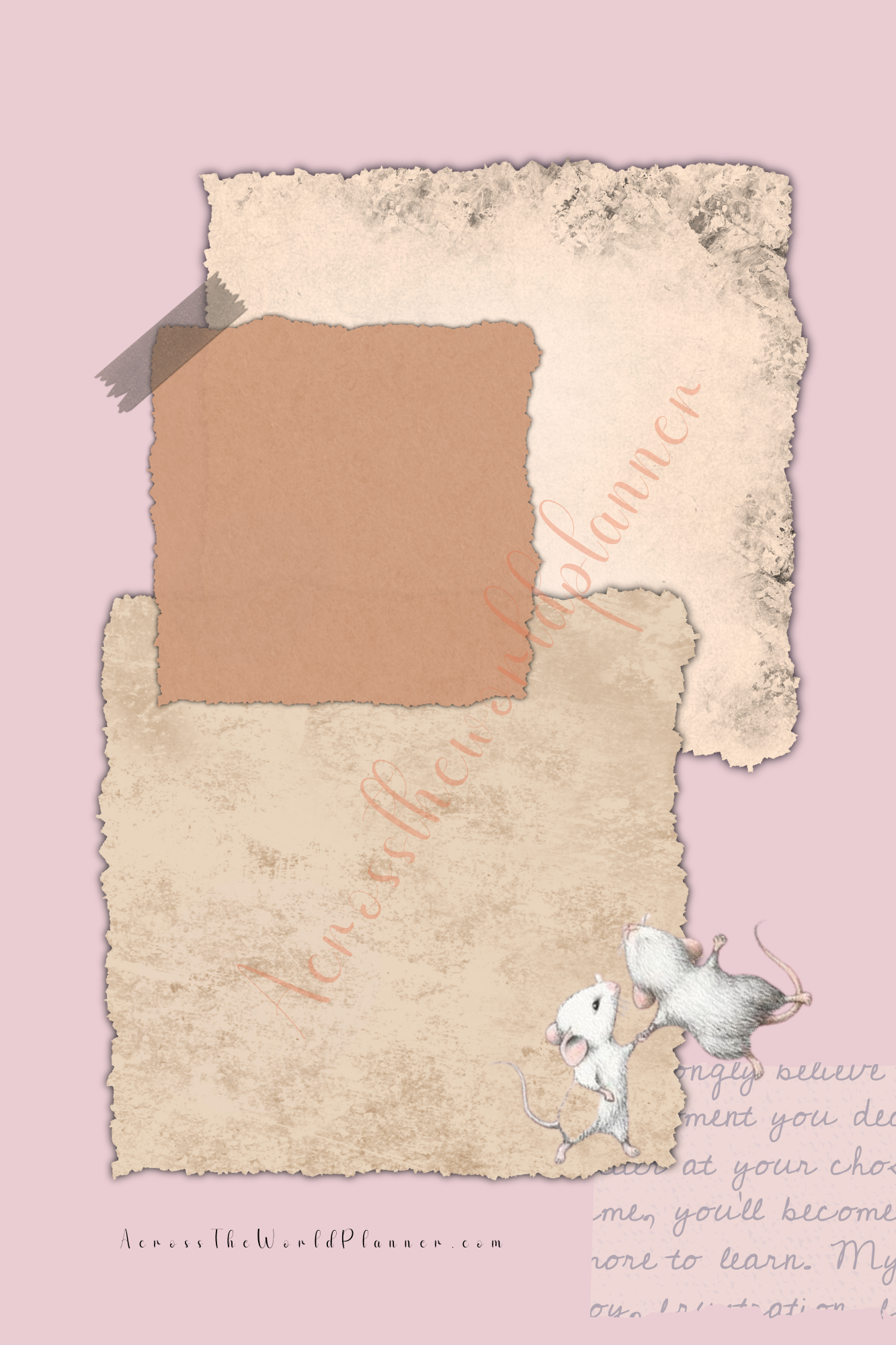 Planner de Animales (Ratones) - Agenda personalizada