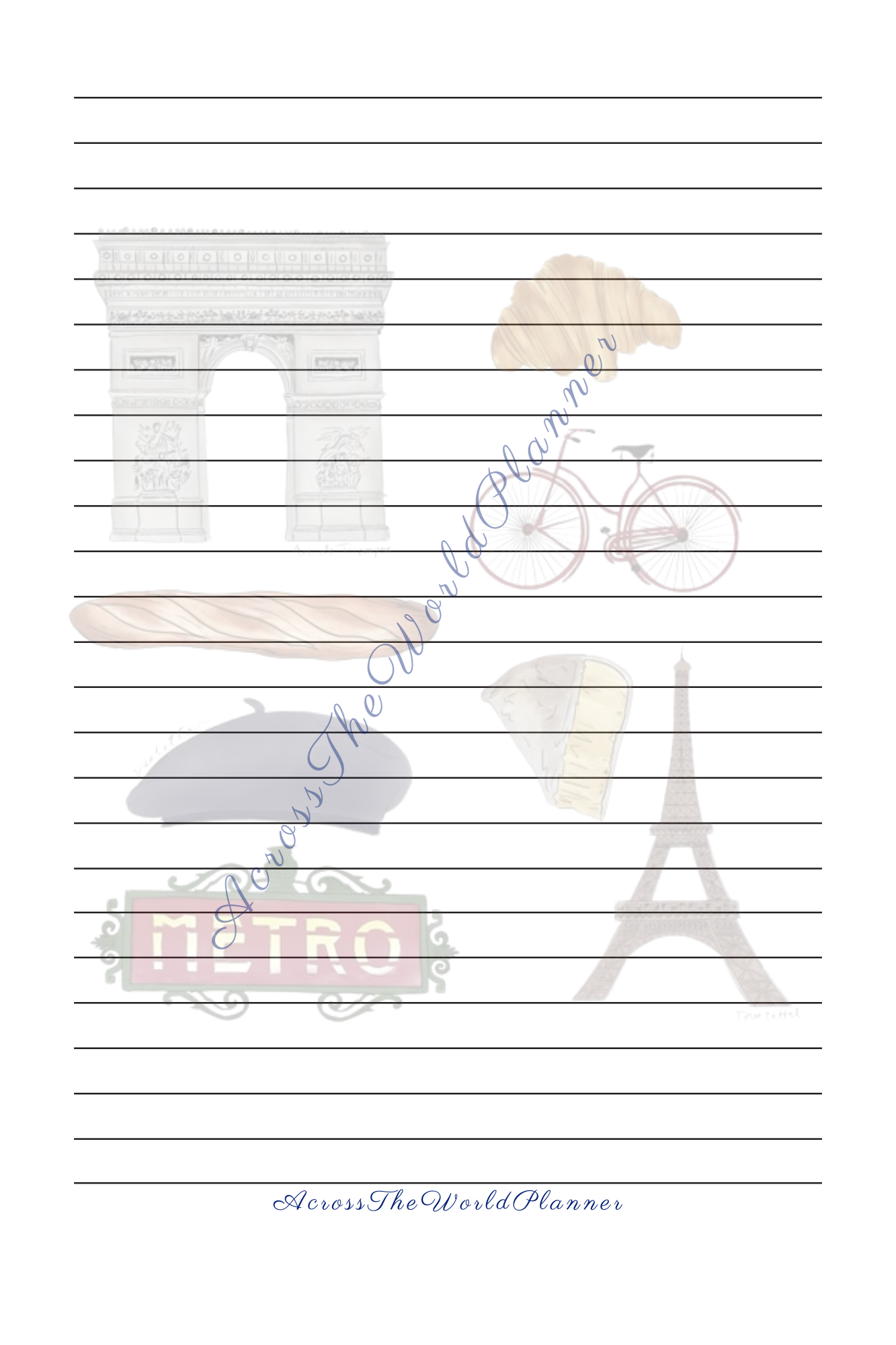 Planner personalizado Viajes o Países - Paris