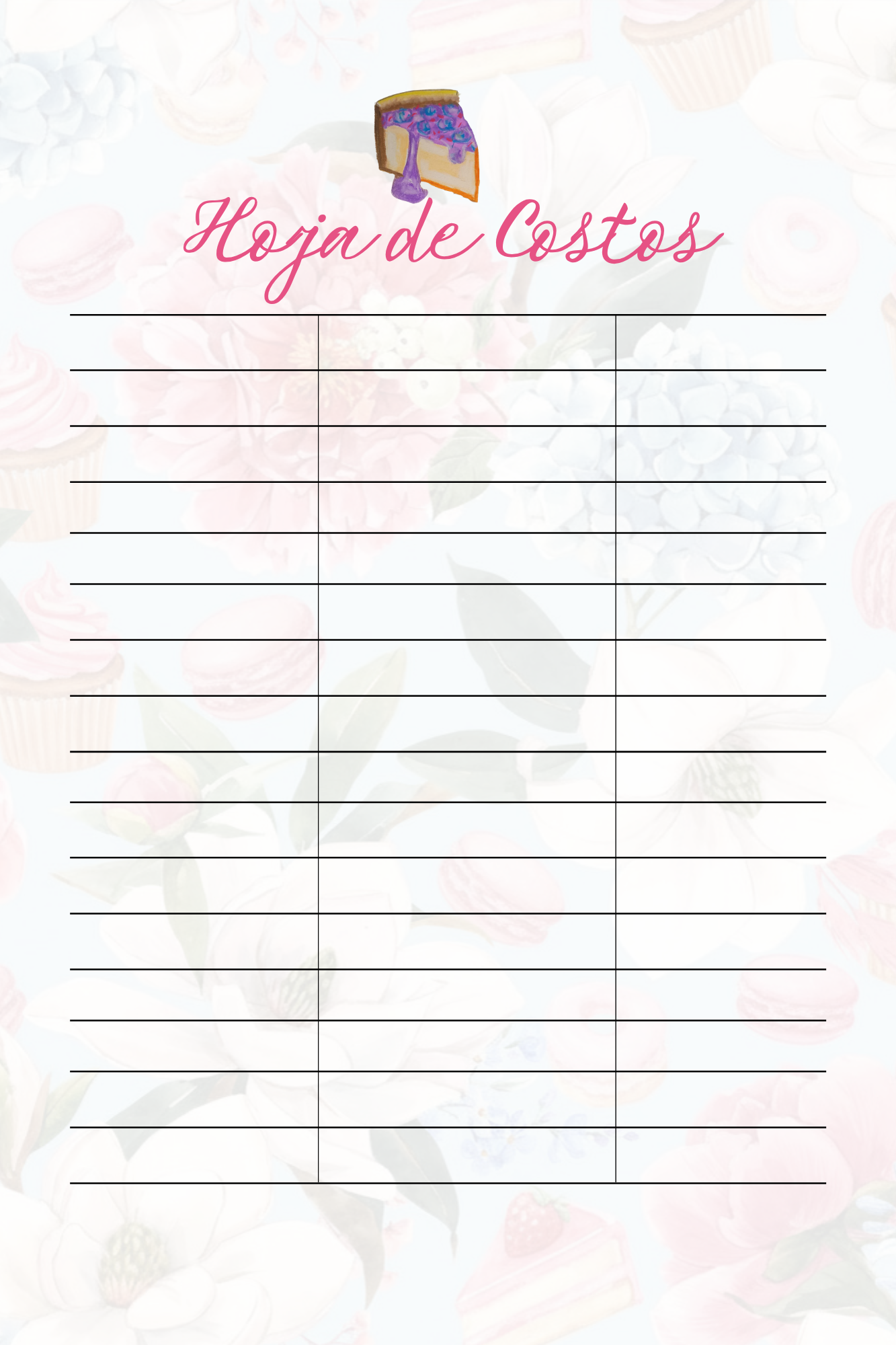 🍰 Planner Creativo para Emprendedoras Reposteras