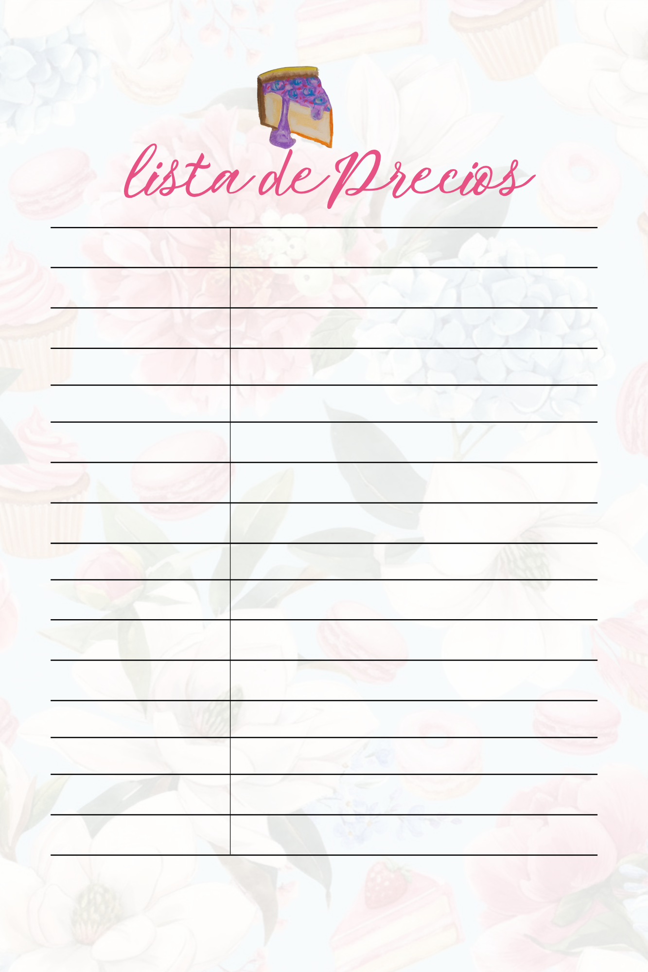 🍰 Planner Creativo para Emprendedoras Reposteras