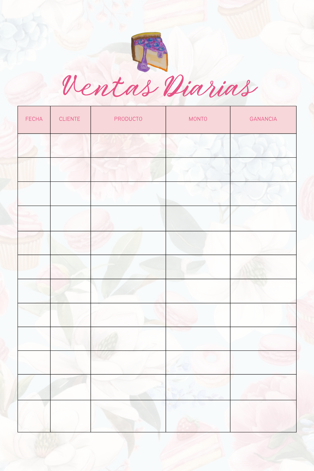 🍰 Planner Creativo para Emprendedoras Reposteras