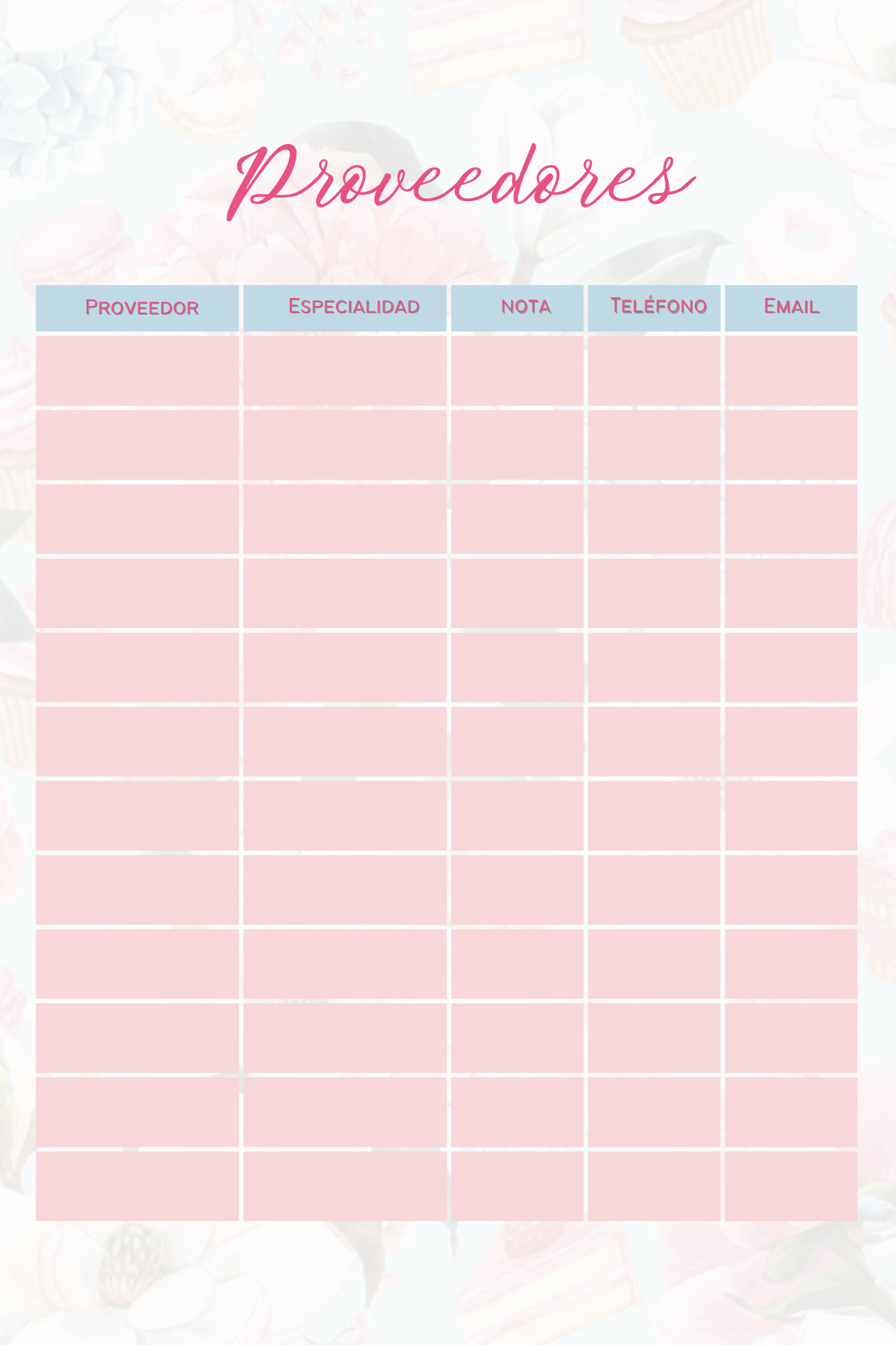 🍰 Planner Creativo para Emprendedoras Reposteras