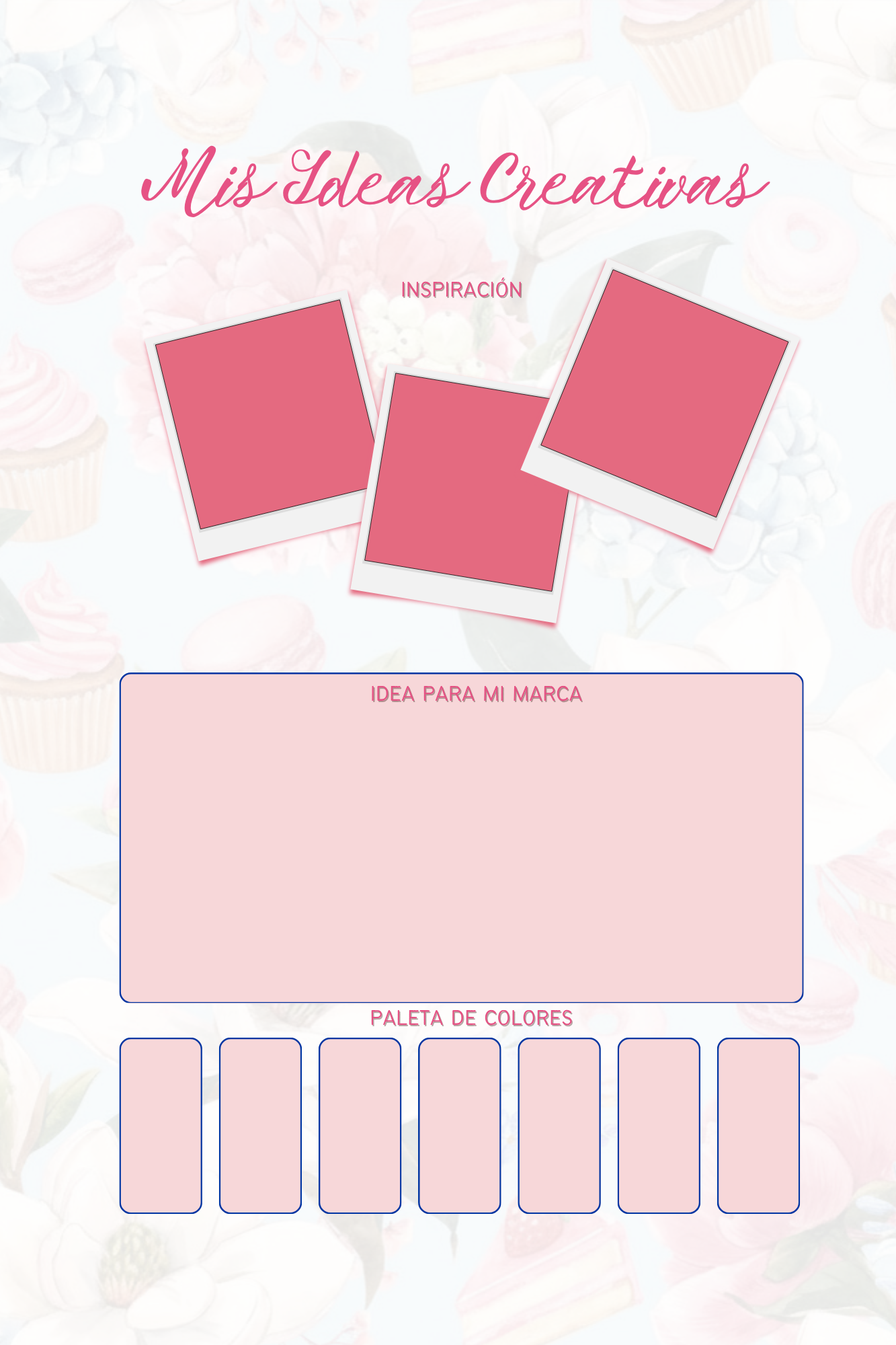 🍰 Planner Creativo para Emprendedoras Reposteras