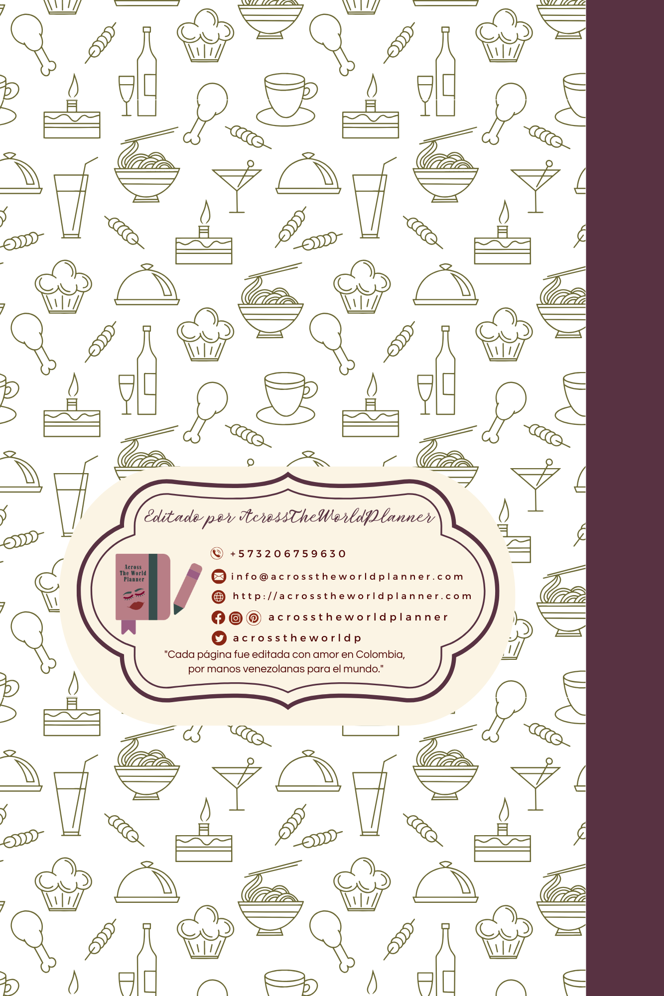 Planner de comida, Restaurantes, Foodies, Cata de Vino.