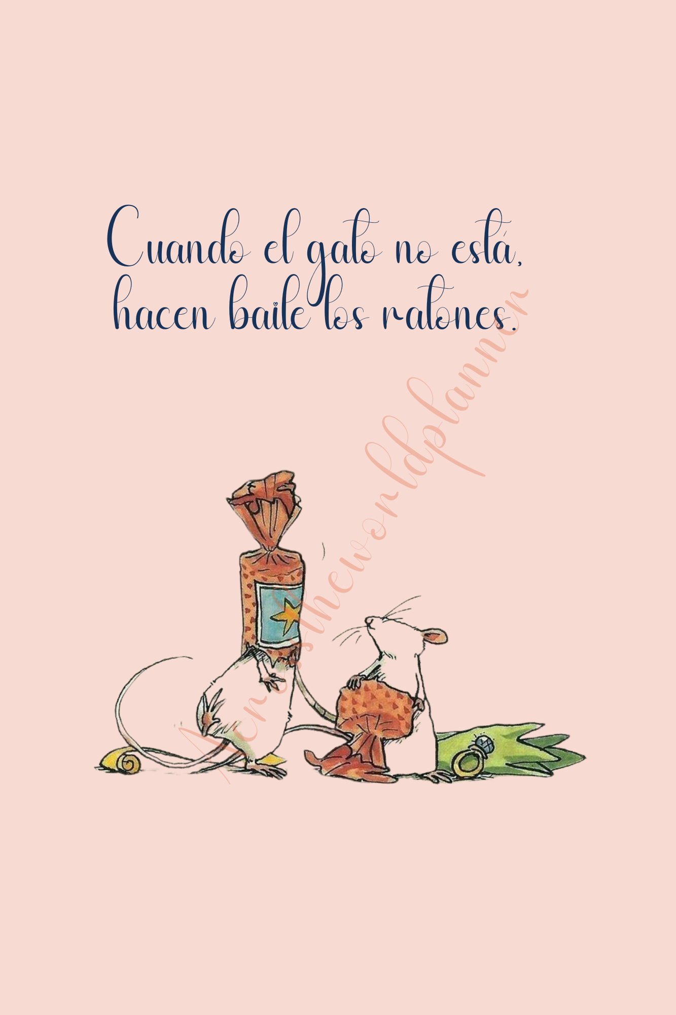 Planner de Animales (Ratones) - Agenda personalizada