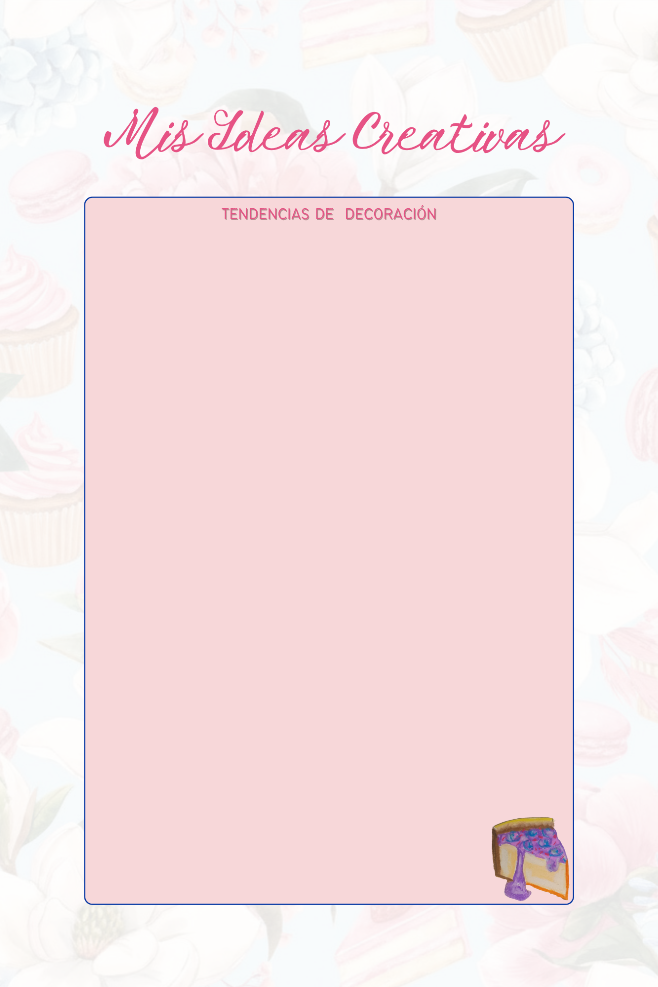 🍰 Planner Creativo para Emprendedoras Reposteras