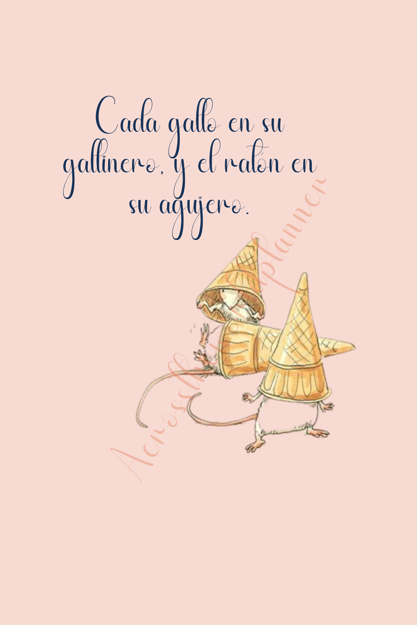 Planner de Animales (Ratones) - Agenda personalizada