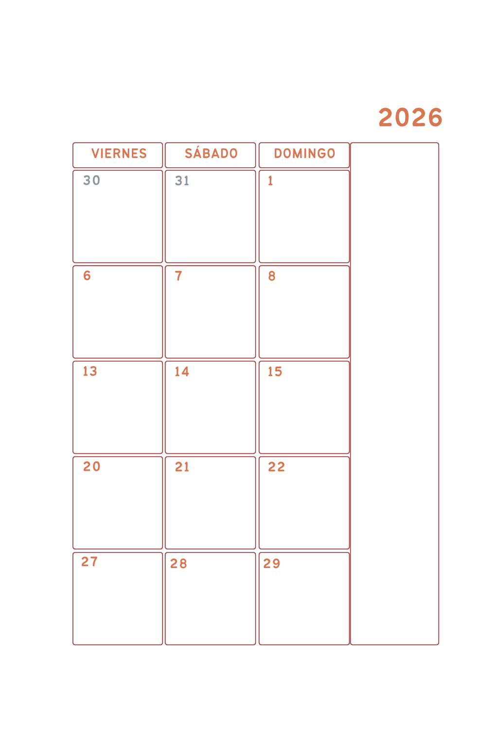 Agenda 2026 Descargable