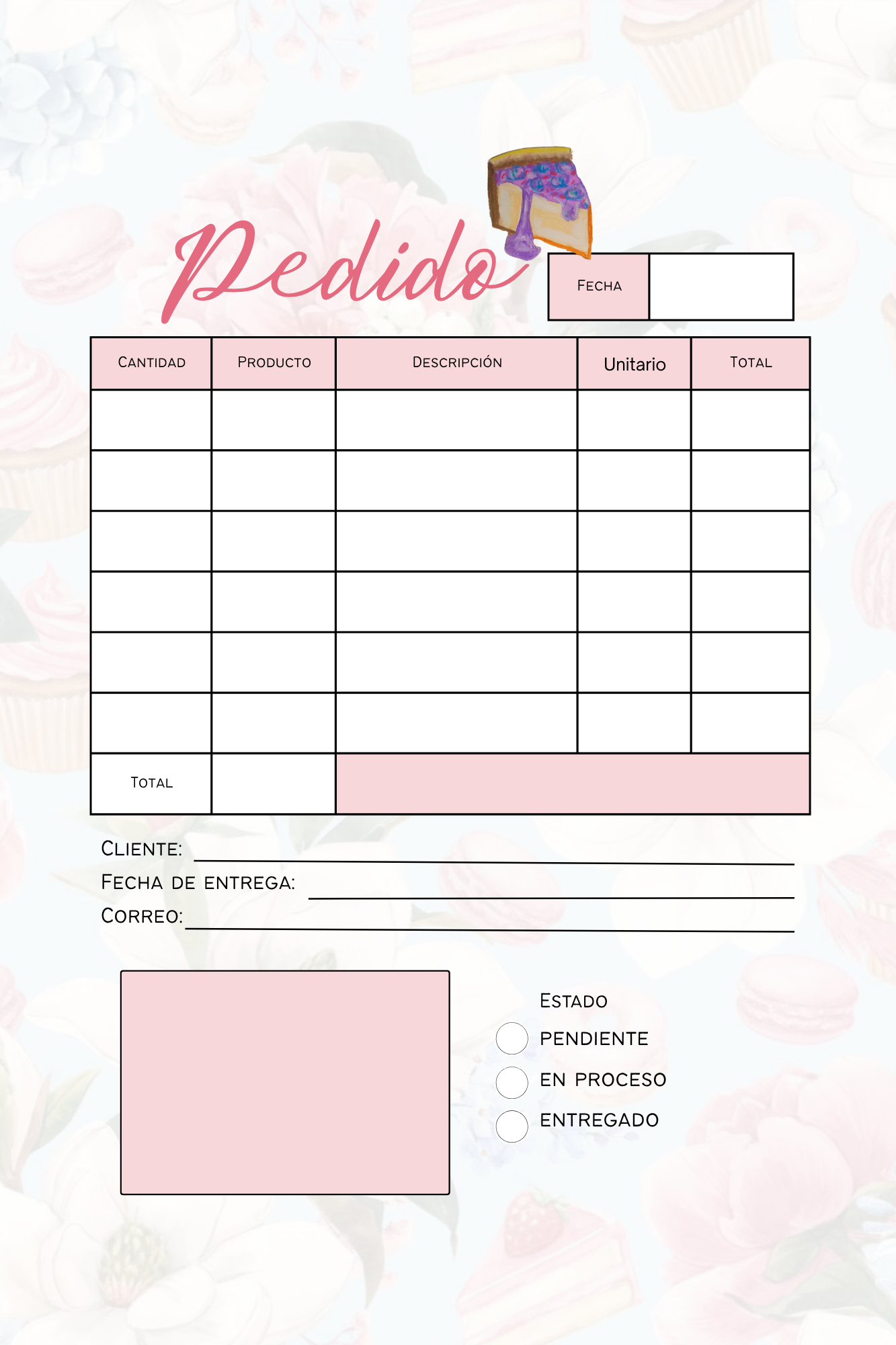 🍰 Planner Creativo para Emprendedoras Reposteras