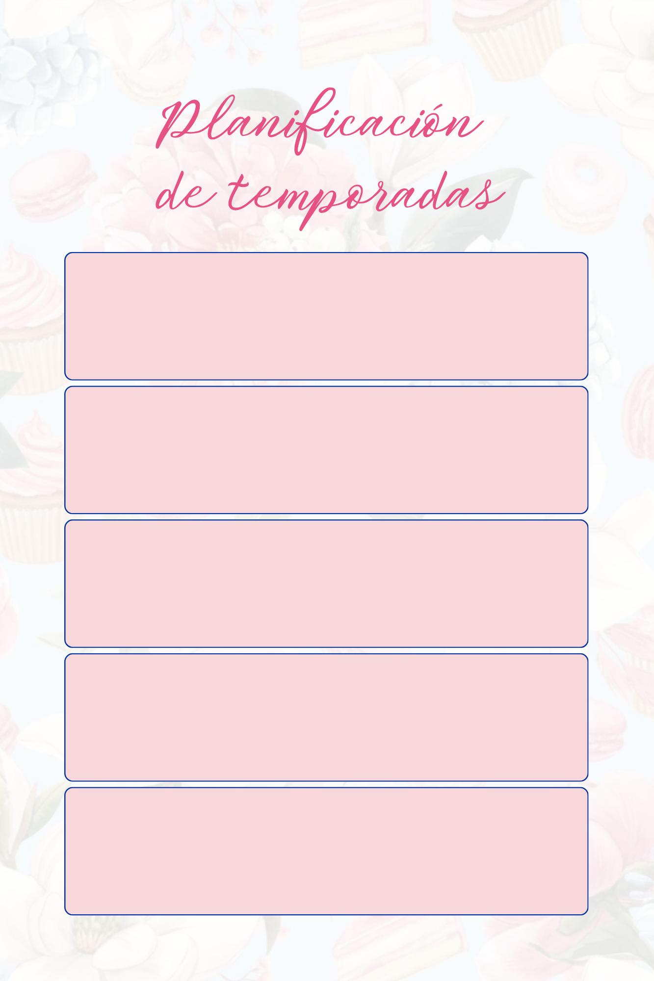 🍰 Planner Creativo para Emprendedoras Reposteras