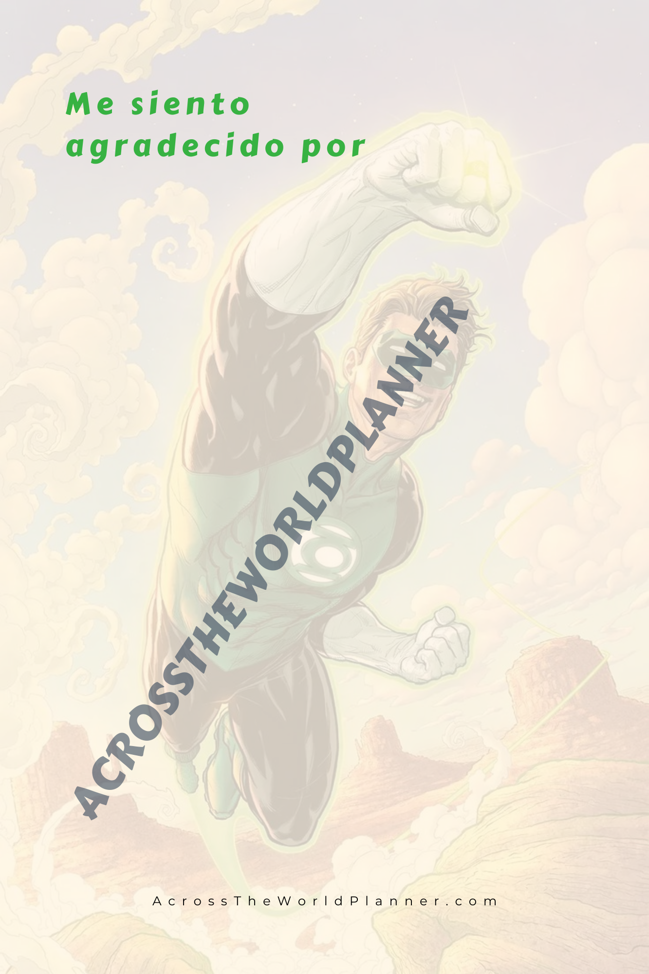 Planner personalizado Super Hérores: Linterna verde