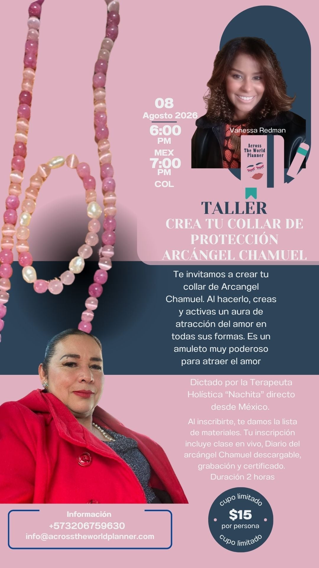 Taller de Creacion Collar Arcángel Chamuel + Mi diario del Amor Arcángel Chamuel