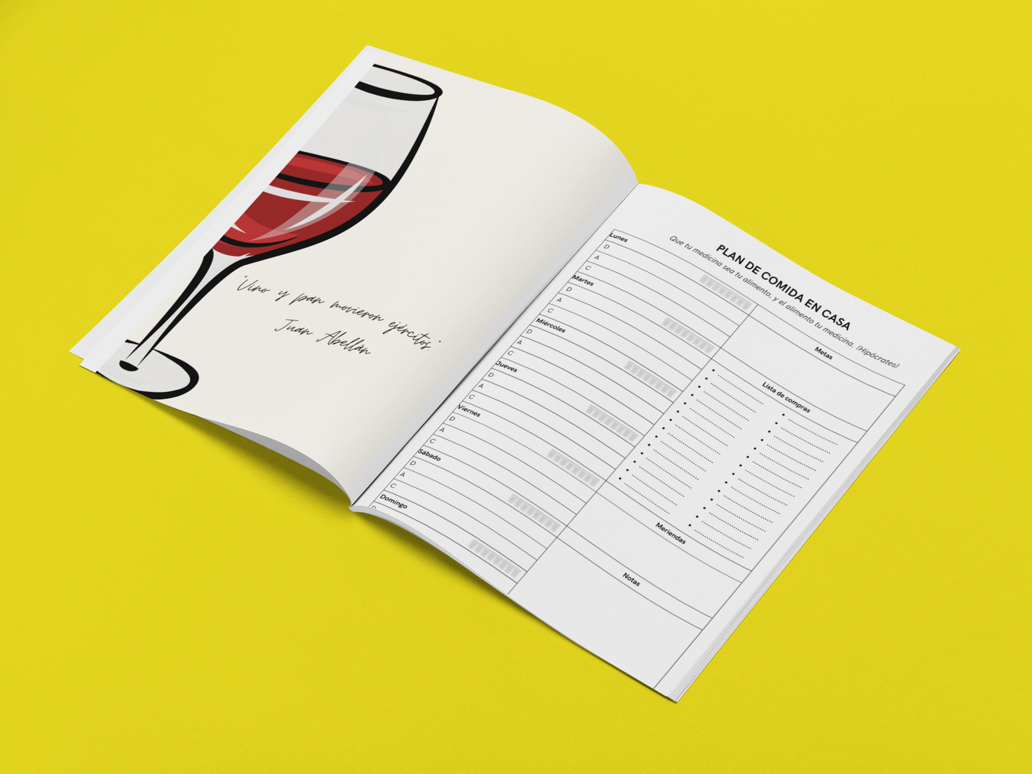 Planner de comida, Restaurantes, Foodies, Cata de Vino.