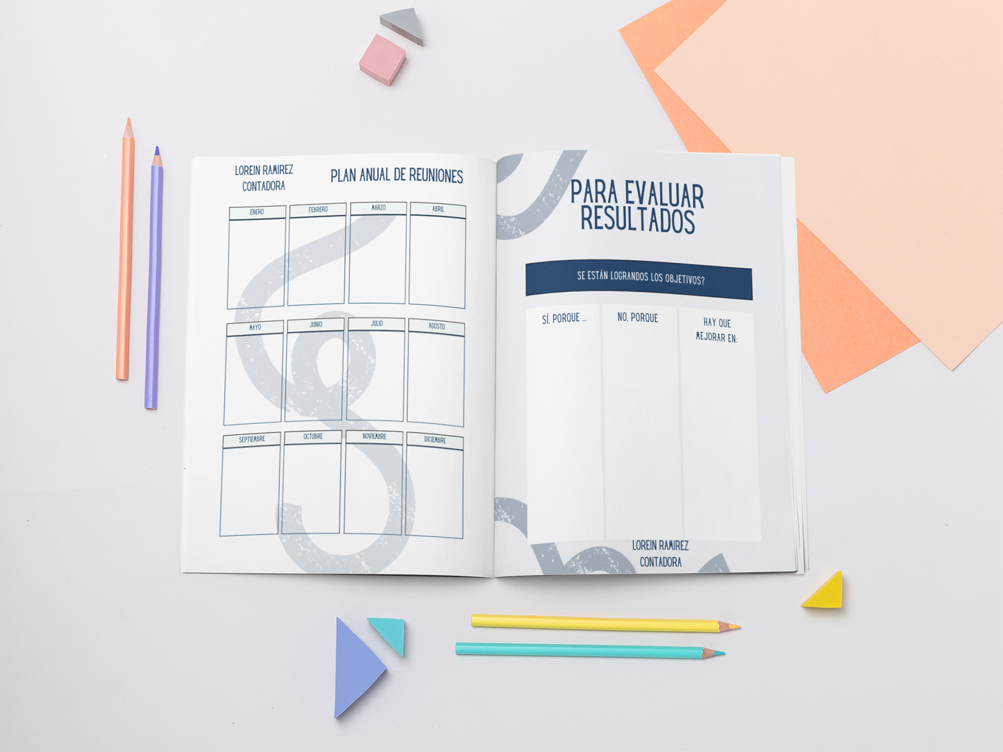 Planner Corporativo - Cintas Azules Contadora y Gerente