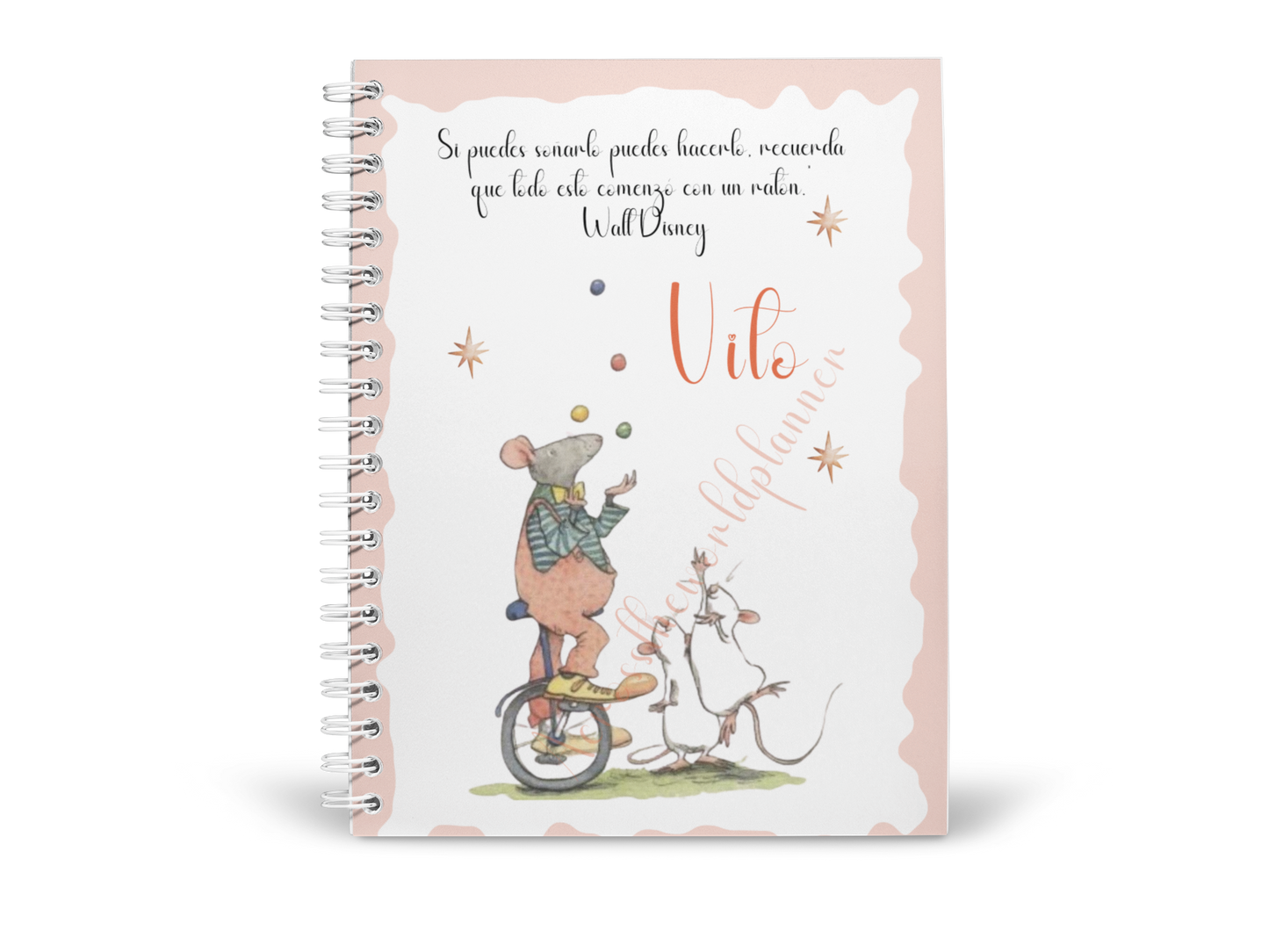 Planner de Animales (Ratones) - Agenda personalizada