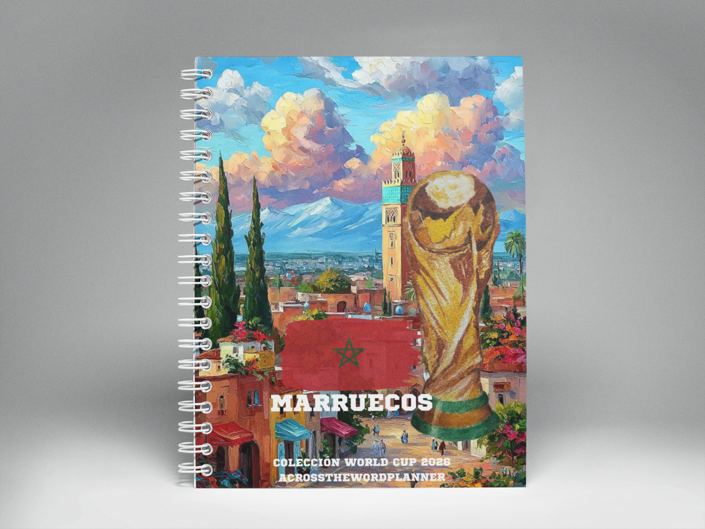 🌍⚽ Cuaderno Ilustrado Colección Mundial 2026 - Marruecos