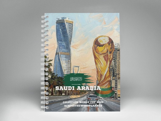 🌍⚽ Cuaderno Ilustrado Colección Mundial 2026 - Arabia Saudí