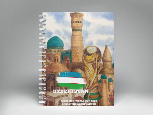 🌍⚽ Cuaderno Ilustrado Colección Mundial 2026 - Uzbekistan