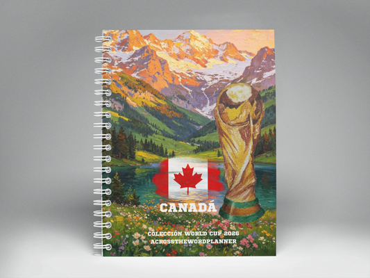 🌍⚽ Cuaderno Ilustrado Colección Mundial 2026 - Canadá