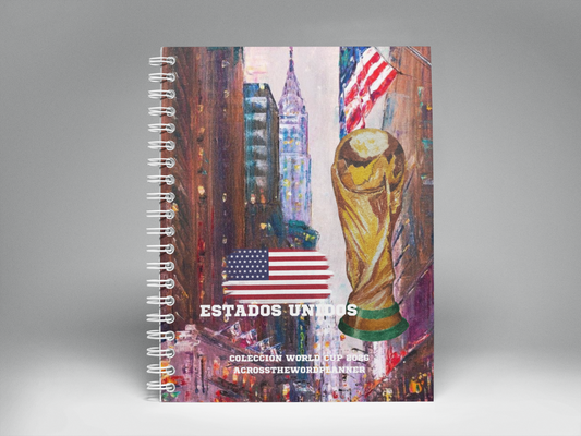 🌍⚽ Cuaderno Ilustrado Colección Mundial 2026 - Estados Unidos